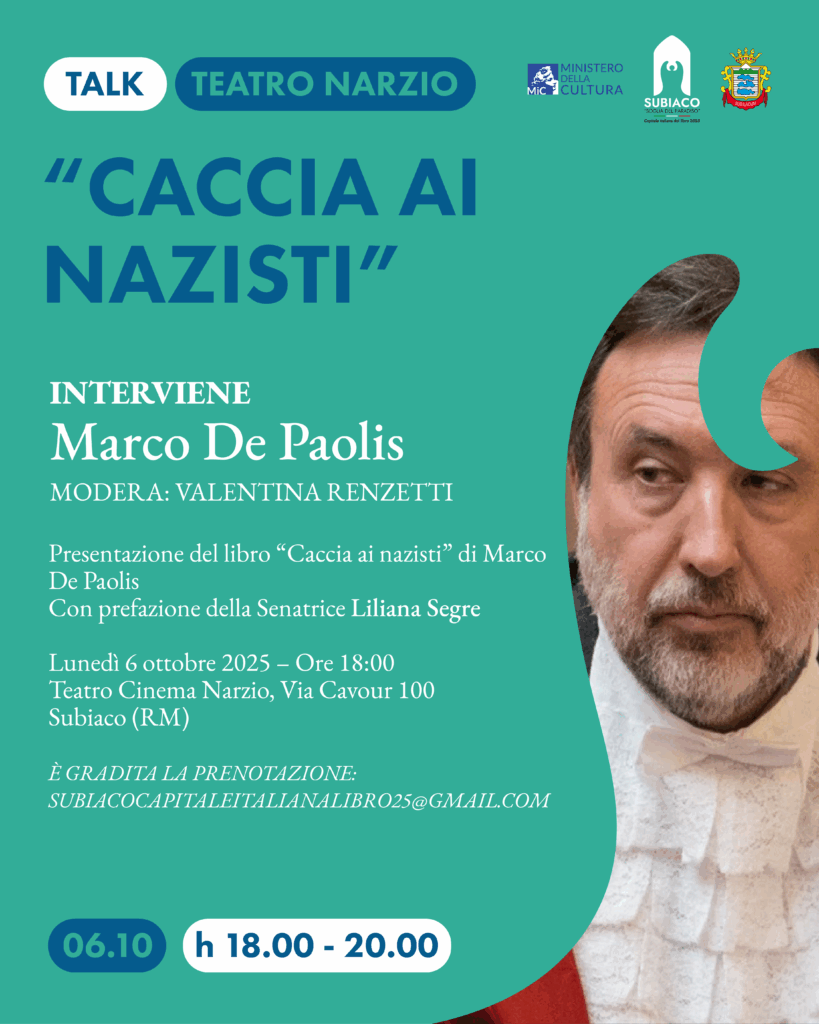 SUBIACO 2025 - Presentazione del libro “Caccia ai nazisti”